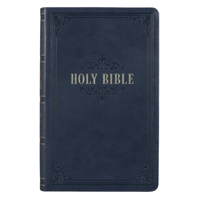 KJV Bible Giant Print Standard-Size (Faux Leather, Dark Blue)