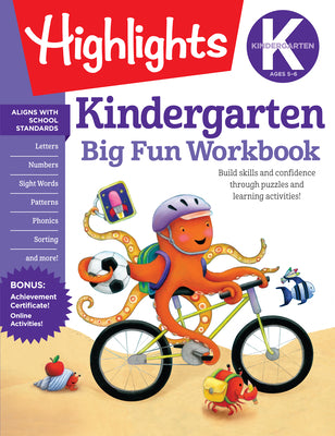 Kindergarten Big Fun Workbook: Kids Workbook with Tracing Worksheets, Alphabet Practice, Math Activities and Puzzles for Kindergarten Prep and Learnin