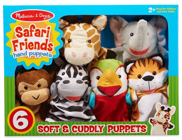 Safari Buddies Hand Puppets (6 Pc)