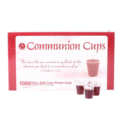 Communion Cups Clear Full Size 1 3/8in 1000pk
