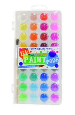 Lil Watercolor Paint Pods & Brush - 37 PC Set