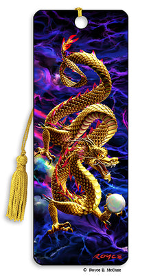 Royce 3D Bookmark - Golden Dragon