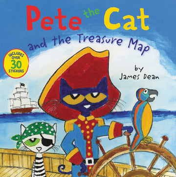 Pete the Cat and the Treasure Map: Includes Over 30 Stickers!
