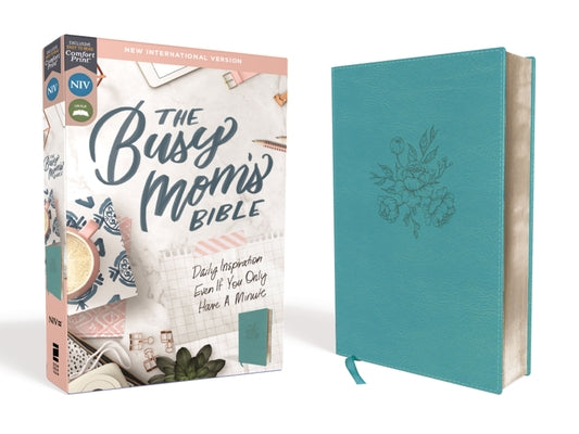 Niv, the Busy Mom's Bible, Leathersoft Over Board, Pink, Red Letter, Comfort Print: Daily Inspiration Even If You Only Have One Minute