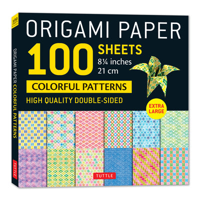Origami Paper 100 Sheets Colorful Patterns 8 1/4 (21 CM): Extra Large Double-Sided Origami Sheets Printed with 12 Different Color Combinations (Instru