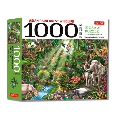 Asian Rainforest Wildlife - 1000 Piece Jigsaw Puzzle: Finished Size 29 in X 20 Inch (74 X 51 CM)