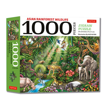 Asian Rainforest Wildlife - 1000 Piece Jigsaw Puzzle: Finished Size 29 in X 20 Inch (74 X 51 CM)