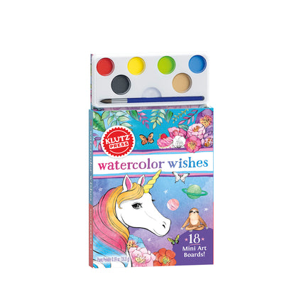 Watercolor Wishes Postcard Kit [With Paint]