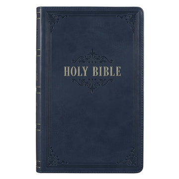 KJV Bible Giant Print Standard-Size (Faux Leather, Dark Blue)