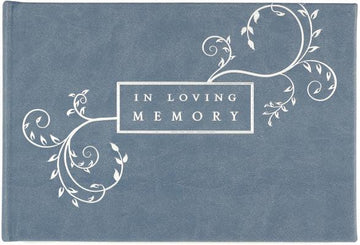 Guest Book in Loving Memory Blue