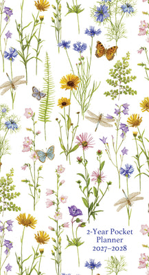 2027-28 Wildflower Garden 2-Year Pocket Planner (24-Month Calendar)