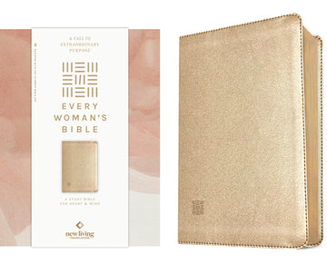 NLT Every Woman's Bible, Filament Enabled (Leatherlike, Soft Gold, Red Letter)