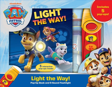 Nickelodeon Paw Patrol: Light the Way! Play-A-Sound Book and 5-Sound Flashlight [With Flashlight and Battery]