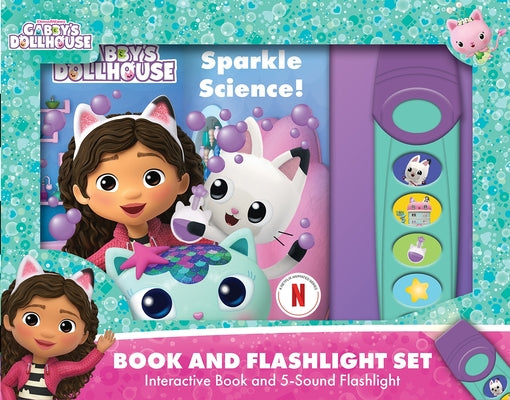 DreamWorks Gabby's Dollhouse: Sparkle Science! Book and 5-Sound Flashlight Set [With Battery]