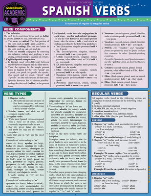 Spanish Verbs: Quickstudy Laminated Reference Guide (Quickstudy Academic)
