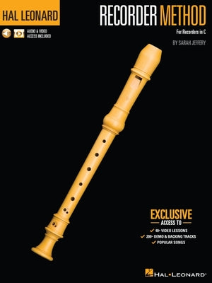 Hal Leonard Recorder Method by Sarah Jeffery - Book with 200+ Audio Demo & Backing Tracks & 40+ Video Lessons Included