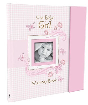 Christian Art Gifts Girl Baby Book of Memories Pink Keepsake Photo Album Our Baby Girl Memory Book Baby Book with Bible Verses, the First Year